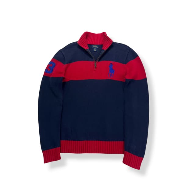 95 폴로랄프로렌 빅포니 3 반집업 니트