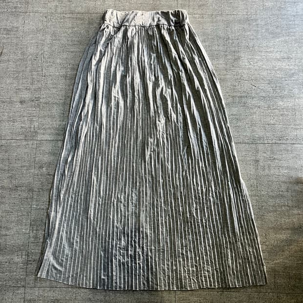 일본빈티지 하구미모리걸 달천깔페어리 플리츠롱스커트 그레이