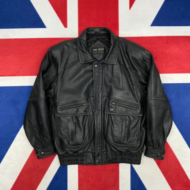 빈티지 양가죽 봄버자켓  XL 