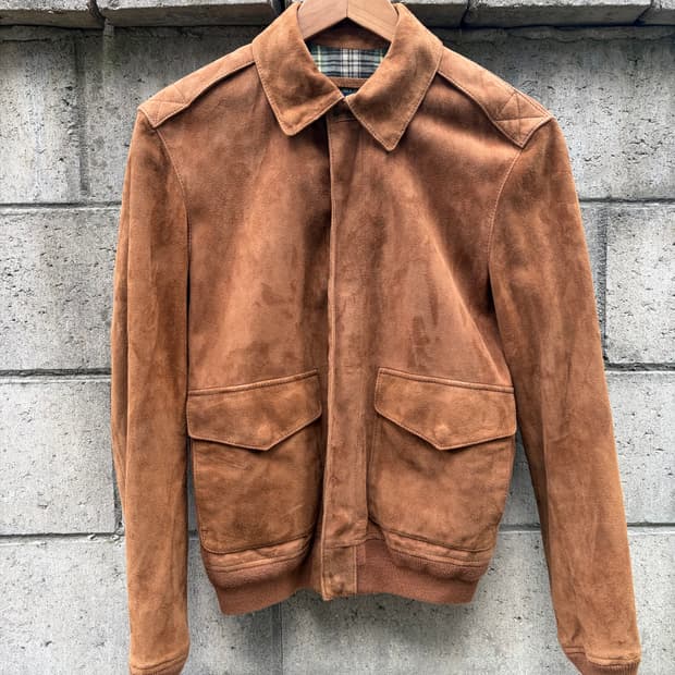 폴로 랄프로렌 A-2 스웨이드 레더 자켓 