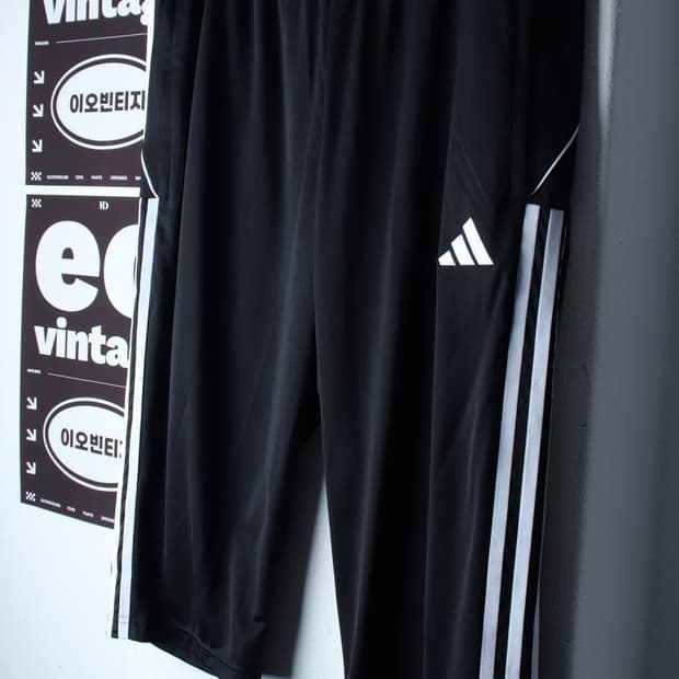 (2XL) 아디다스 반바지 팬츠 7부 빅사이즈 블랙 삼선-P10075