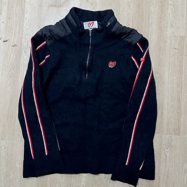 마스터바니 에디션 여성 골프웨어 캐시미어 반집업 방풍 니트 7사이즈 