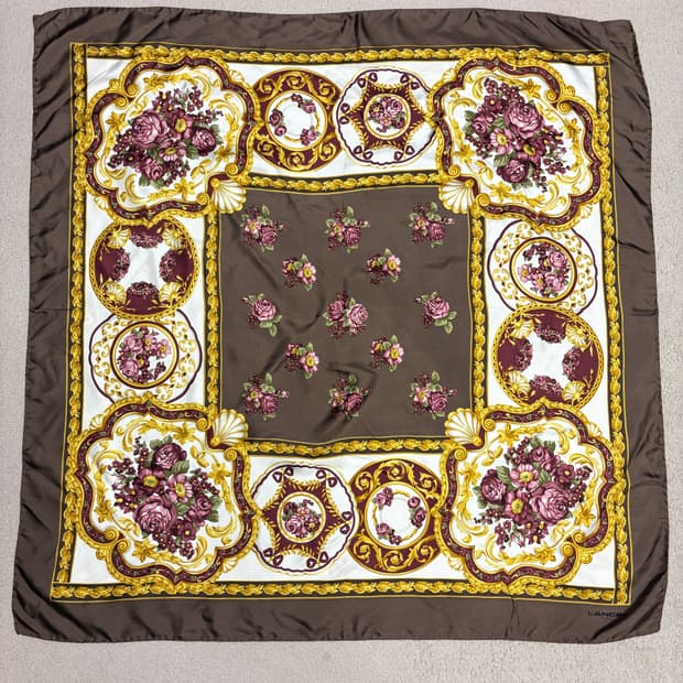 [정품] 란셀(LANCEL) 빈티지 실크 스카프