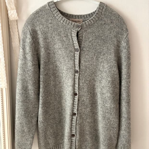 sm2 그레이 울 가디건 