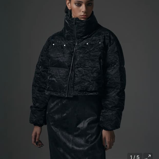 트리밍버드 크롭 패딩