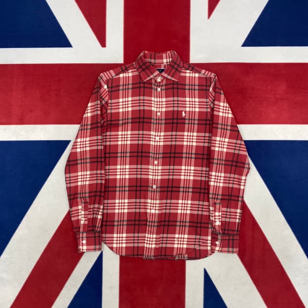 폴로 체크 셔츠 S 