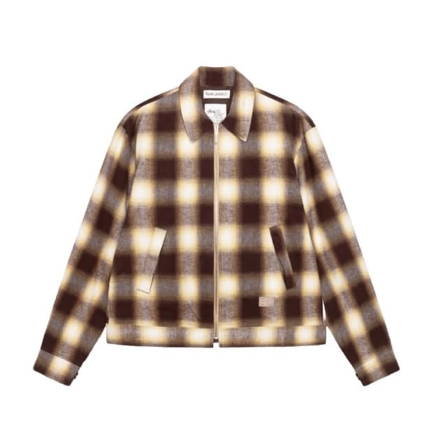 스투시 x 아워레가시 워크샵 블루종 자켓 플란넬 네브래스카 플란넬 플레이