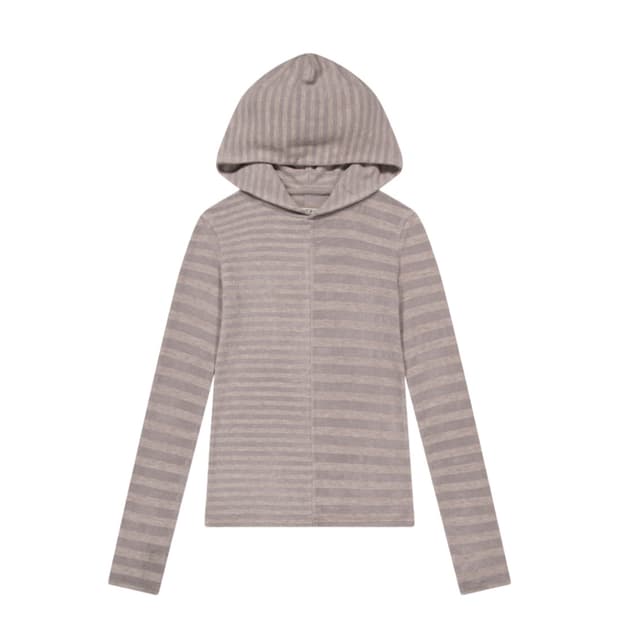 [새상품] 코이세이오 믹스드 스트라이프 후디 퍼플