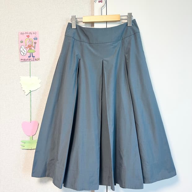 jpn 마가렛호웰 MHL 플리츠 미디 롱 스커트