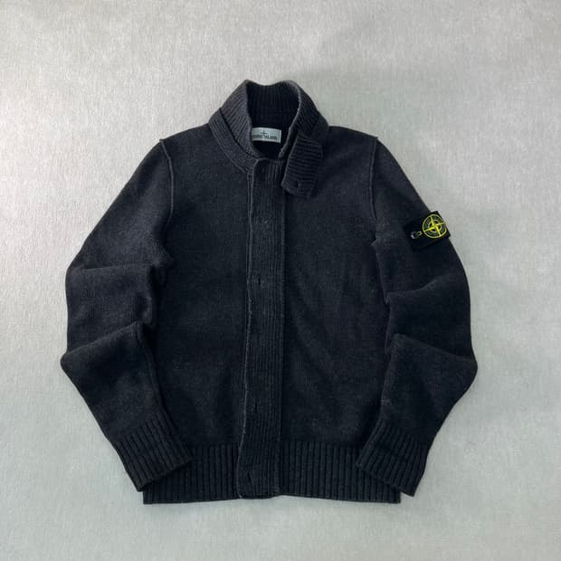 95 스톤아일랜드 16FW 챠콜 니트 집업