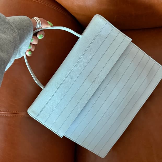 조르지오아르마니 플리츠 토트 백