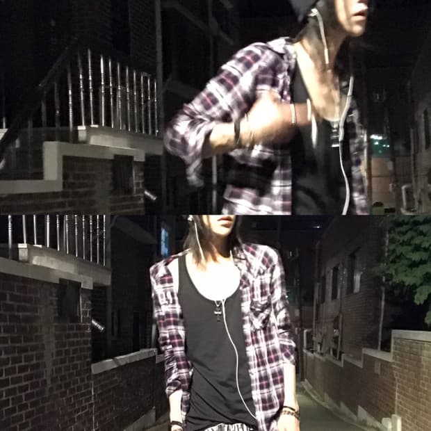 (Pinklatte)Studded check shirts