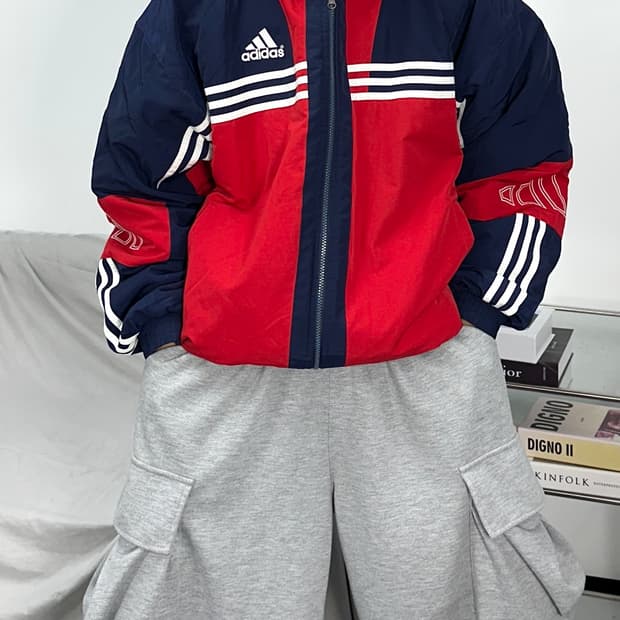 아디다스 90s 누빔 자켓 110