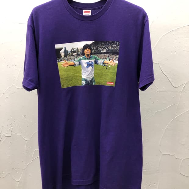 24ss 슈프림 마라도나 티셔츠 퍼플