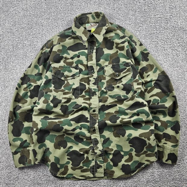 80's USA THE WOODSMAN 카모 헌팅 셔츠 (L)/10537