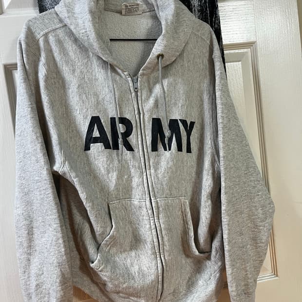 90s US ARMY hoodie zip up M