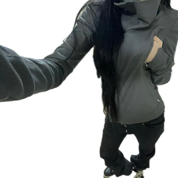 급처 Rick Owens lambskin high-neck jacket