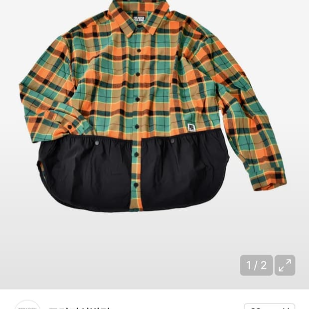 (실착2회) 프리키쉬빌딩 체크셔츠