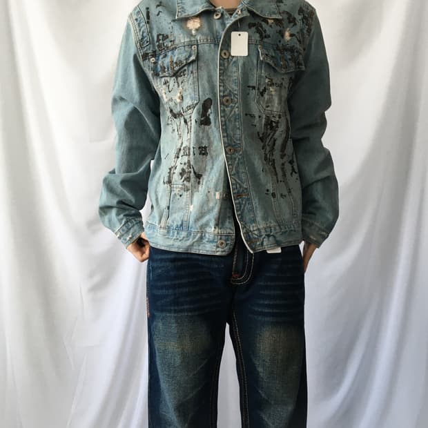 Bad boy grunge mood denim jacket