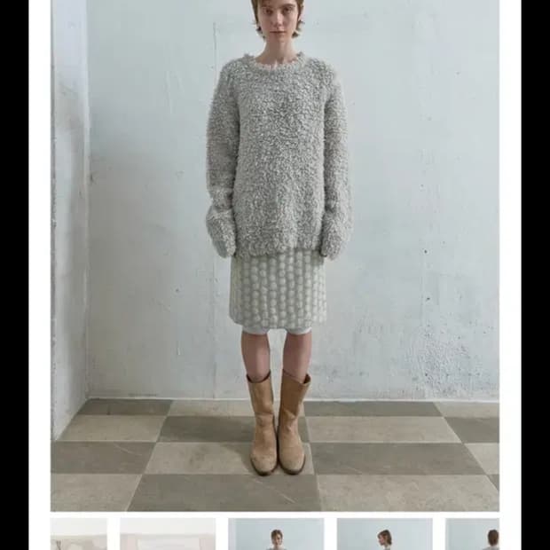 낫띵에브리띵 페블 자카드 스커트 1사이즈 새것