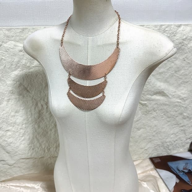 빈티지 tally weijl 메탈 리본 목걸이