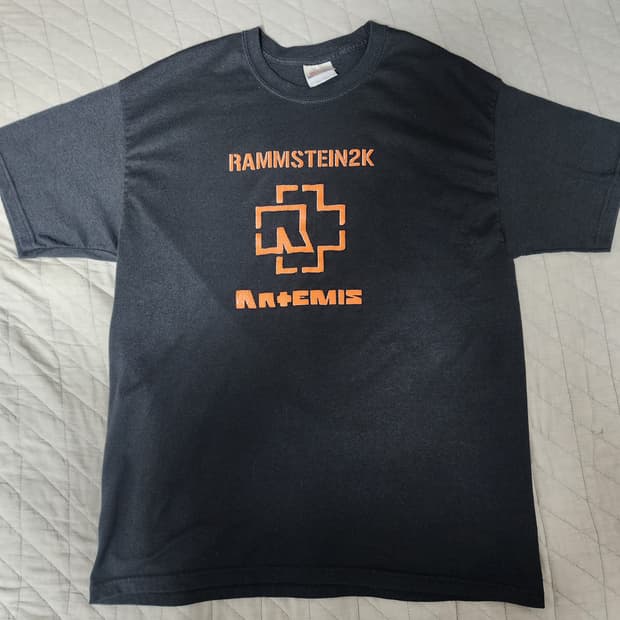 [L] 90s 람슈타인 rammstein 빈티지 로고 밴드티