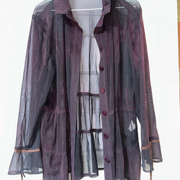 오리엔탈 시스루 가디건 셔츠