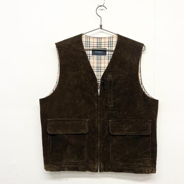 빈티지 버버리 코듀로이 조끼