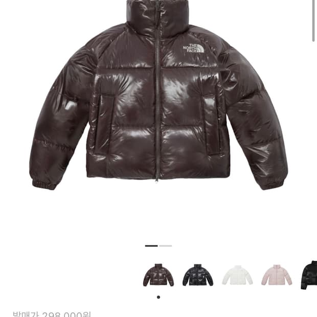 노스페이스 화이트 라벨 네오 퍼피 다운 자켓 브라운
