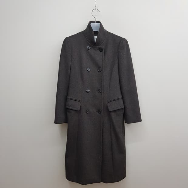 아르마니 꼴레지오니 이탈리아 울 더블 롱코트 40사이즈