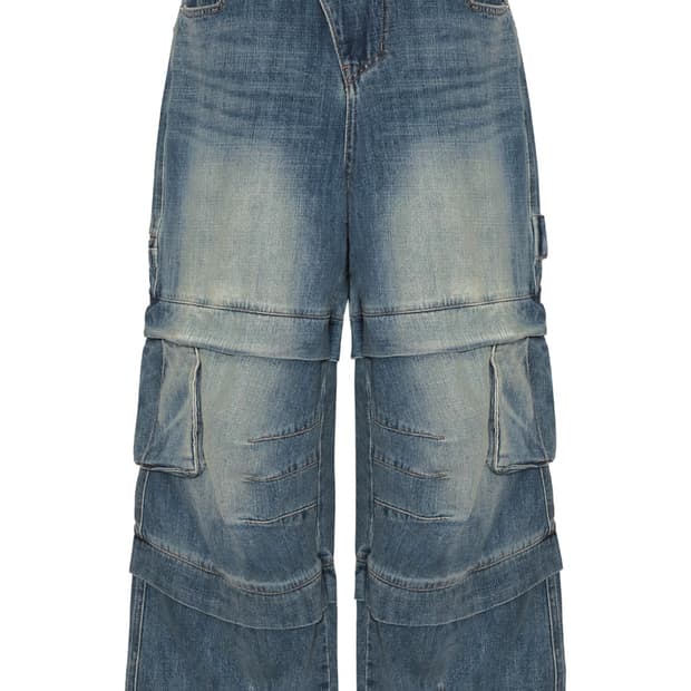 [1] 카미엔 kamien 타이탄 배기 데님 팬츠 블루