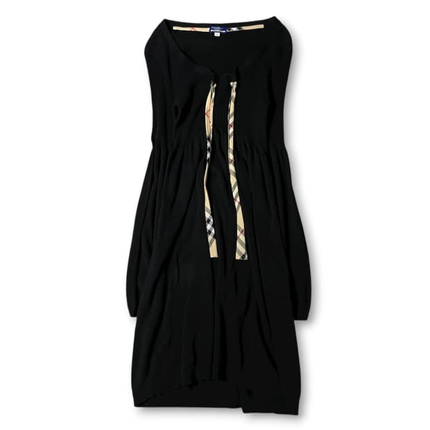 버버리 블루라벨 블랙 니트 롱 원피스 38