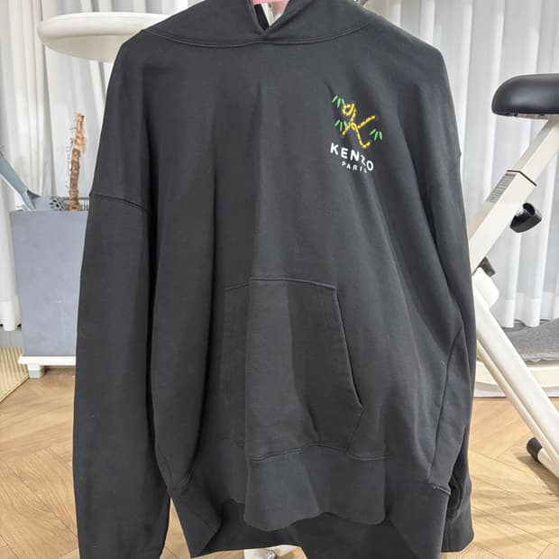 겐조 22fw 타이거 테일 블랙 오버사이즈 후드티