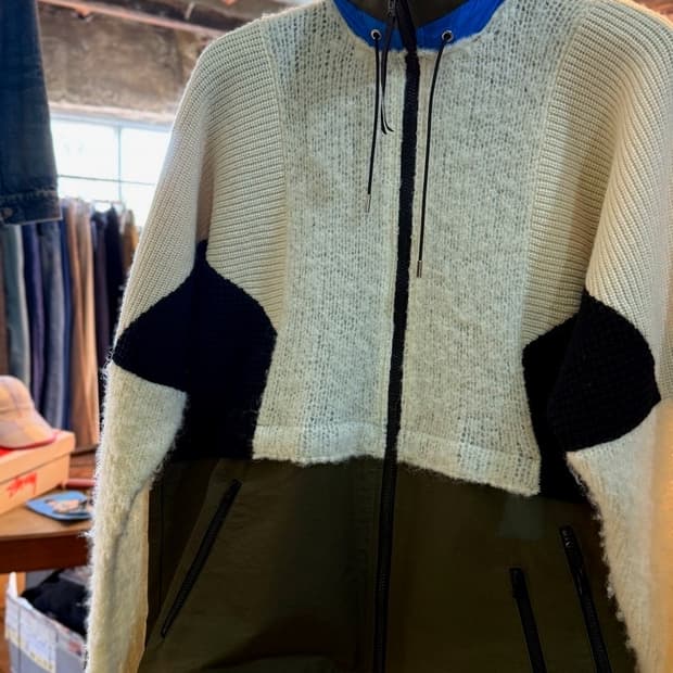 SACAI 사카이 하이브리드 니트 집업 자켓