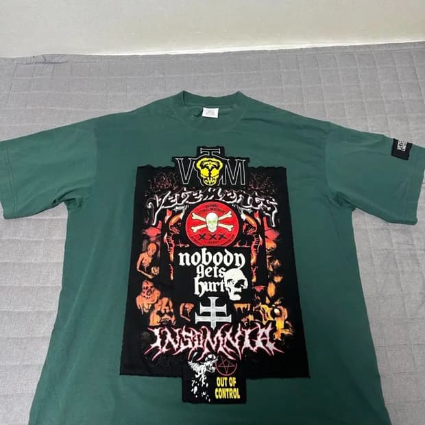 [XS] 베트멍 헤비 메탈 하드코어 월드투어 패치 반팔 티셔츠