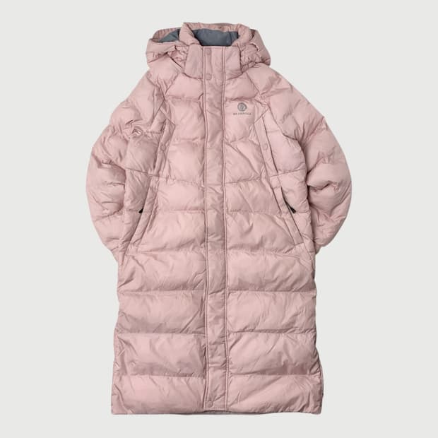 [85/정품] 빈폴 핑크 여성 롱패딩 점퍼
