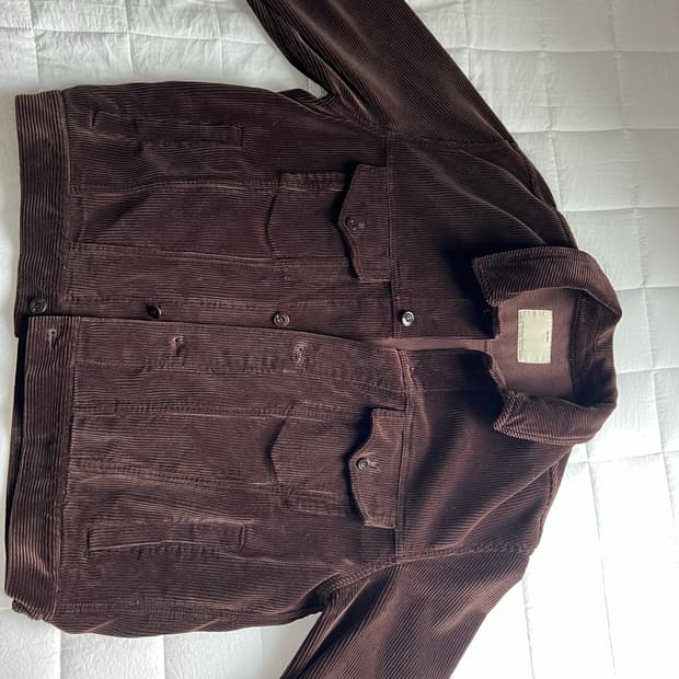 포터리 코듀로이 트러커 자켓 브라운 3사이즈 팝니다.