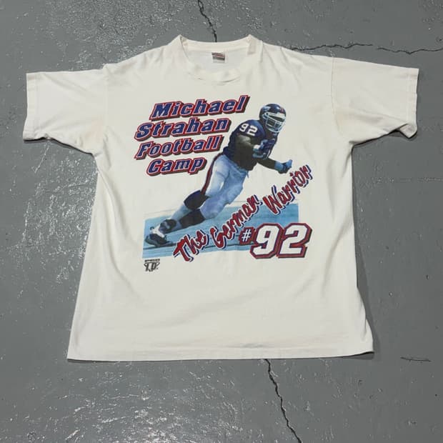 90s USA Michael Strahan 싱글스티치 빈티지 티셔츠
