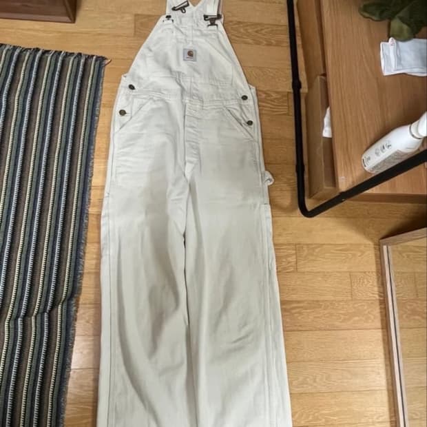 칼하트 오버롤 멜빵 팬츠 베이지 28x34