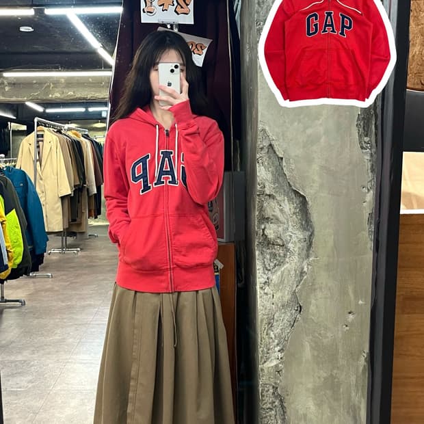 갭 후드집업 코랄 XS #csz3614