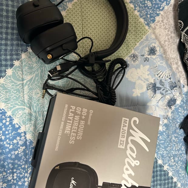 마샬 메이저4 헤드폰 블랙