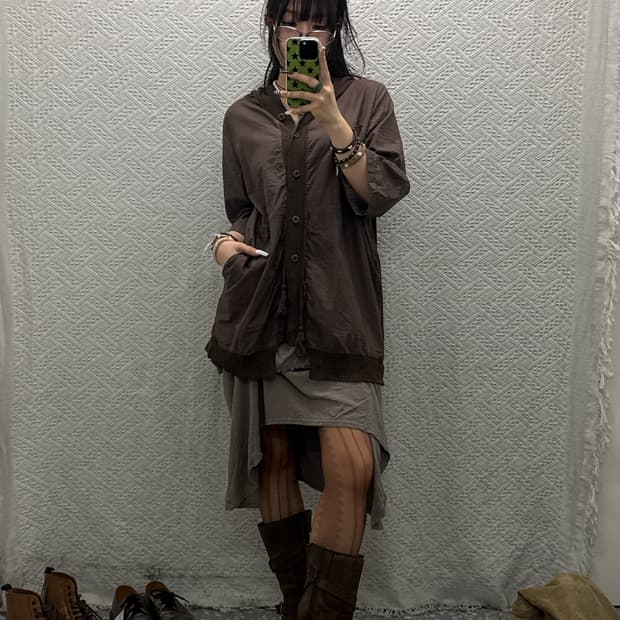 빈티지 코지 에스닉 모리걸 여리핏 롱 후드 태슬 버튼 가디건 K0036