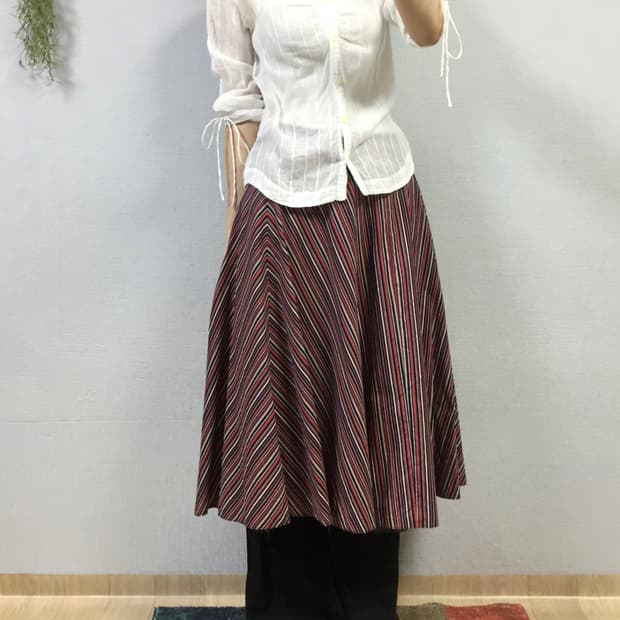 Japanese vintage stripe skirt