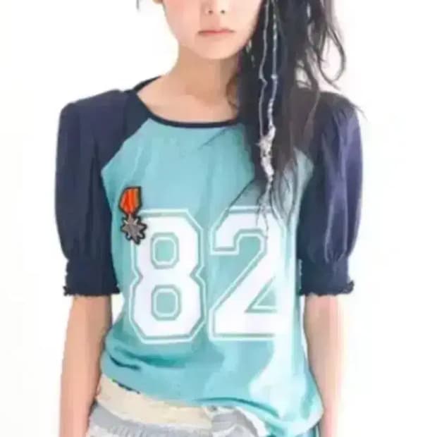 샵페어리 pad shoulder raglan half top