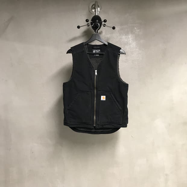 칼하트 기모 워크 베스트 블랙 S