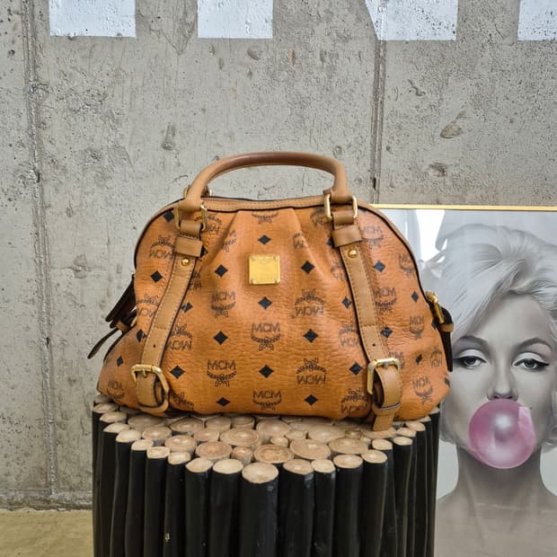 MCM 비세토스 브라운 토트백