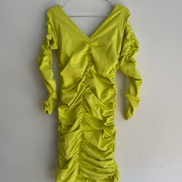 Helmut Lang - Ruched midi dress 헬무트랭