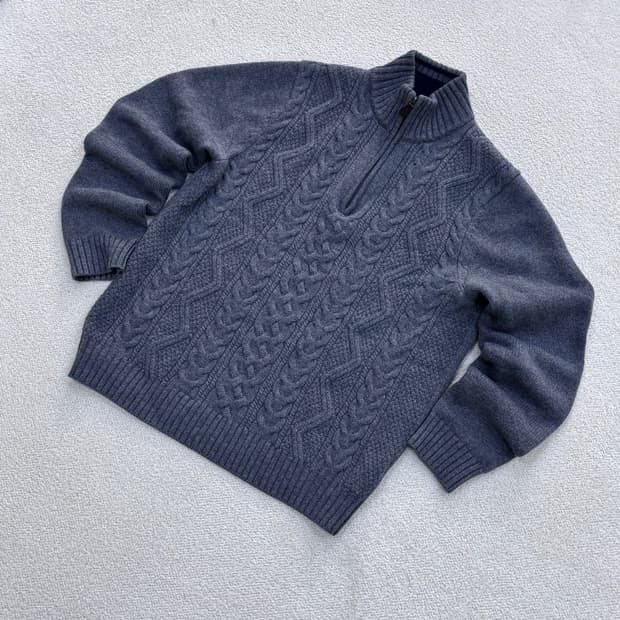 L 브룩스브라더스 남성 하프 집업 니트 0402E