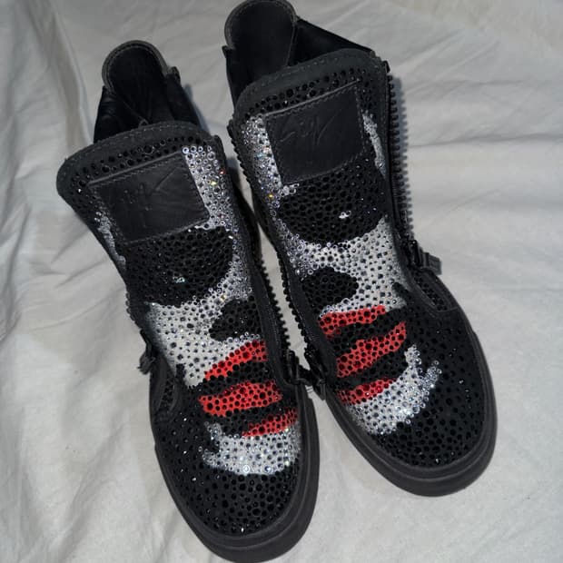 rare* 쥬세페 자노티 스와로브스키 조커 사이드집 하이탑 스니커즈