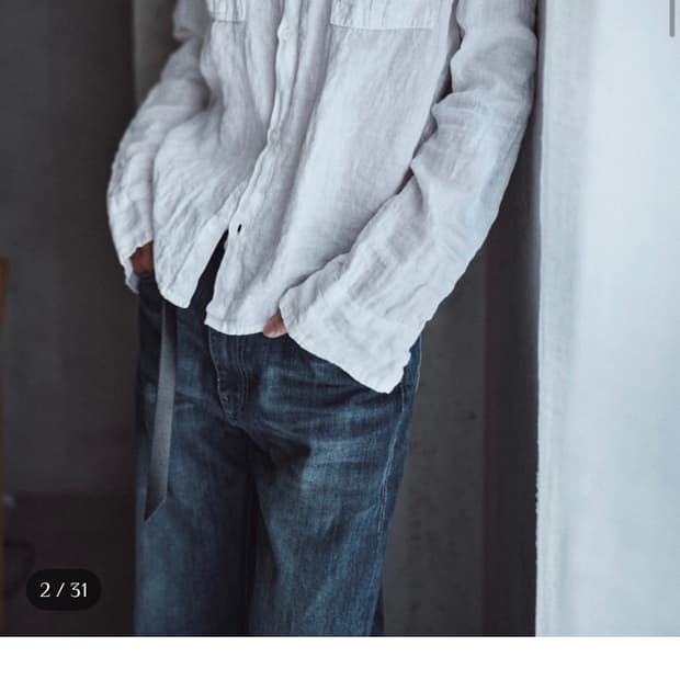 모노프리베 textured linen work shirts